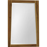 35" Brown Wood Accent Mirror