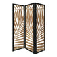 67" Brown Solid Wood Panel Screen Room Divider