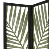 67" Green Solid Wood Panel Screen Room Divider