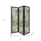 67" Green Solid Wood Panel Screen Room Divider