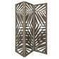 67" Gray Solid Wood Panel Screen Room Divider