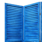 67" Light Blue Folding Three Panel Screen Room Divider