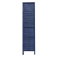 67" Dark Blue Solid Wood Folding Three Panel Screen Room Divider