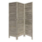 67" Gray Folding Three Panel Screen Room Divider