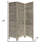 67" Gray Folding Three Panel Screen Room Divider