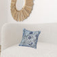 Set Of 4 17" Jacquard Leaf Throw Pillow Cover In Blue