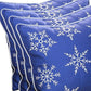 Set Of 4 18" Christmas Snowflakes Throw Pillow Cover In Blue