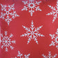 Set Of Four Red 18" Christmas Snowflakes Throw Pillow Covers