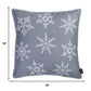 Set of Four 18" Gray Christmas Snowflakes Fabric Throw Pillow Covers