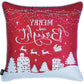 Set Of 4 18" Christmas Merry Bright Throw Pillow Cover In Multicolor