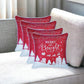 Set Of 4 18" Christmas Merry Bright Throw Pillow Cover In Multicolor