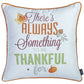 Set of Four 18" X 18" Orange and White Thanksgiving Polyester Pillow Covers