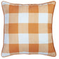 Set of Four 18" Orange And White Fabric Throw Pillow Covers