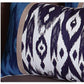 Set Of 4 Brown And Blue Ikat Design Lumbar Pillow Covers