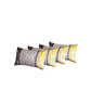 Set of Four 12" X 20" Gray Fabric Lumbar Throw Pillow Covers