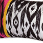 Set Of 4 Purple And Pink Ikat Design Lumbar Pillow Covers