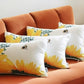 Set Of 4 20" Sunflower Bee Lumbar Pillow Cover In Multicolor