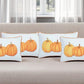 Set Of Four 20" Orange Pumpkin Trio Lumbar Throw Pillow Covers