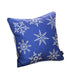 Set Of Two Blue 18" Holiday Snowflakes Throw Pillow Covers
