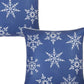 Set Of Two Blue 18" Holiday Snowflakes Throw Pillow Covers