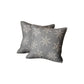 Set of Two 18" Gray Christmas Snowflakes Fabrc Throw Pillow Covers