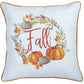 Set Of 2 18" Fall Thanksgiving Pumpkin Throw Pillow Cover