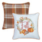 Set Of 2 18" Fall Thanksgiving Pumpkin Throw Pillow Cover
