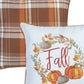 Set Of 2 18" Fall Thanksgiving Pumpkin Throw Pillow Cover