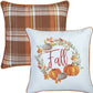 Set Of 2 18" Fall Thanksgiving Pumpkin Throw Pillow Cover