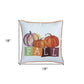 Set of Two 18" Orange And White Fall Plaid Fabric Throw Pillow Covers