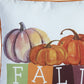 Set of Two 18" Orange And White Fall Plaid Fabric Throw Pillow Covers