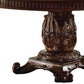 60" Brown Solid Wood Pedestal Base Dining Table