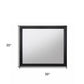 35" Black Square Wood Framed Mounted Dresser Mirror