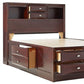 Espresso Wood King With Ten Drawers Bed Frame