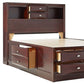 Espresso Wood King With Ten Drawers Bed Frame