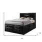 Black Wood King Bed Frame With Drawers