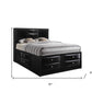 Black Wood Queen With Ten Drawers Bed Frame