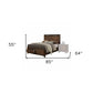 Brown Black and Beige Queen Bed Frame