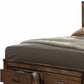 Brown Black and Beige Queen Bed Frame