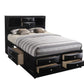Black Wood Full With Ten Drawers Bed Frame