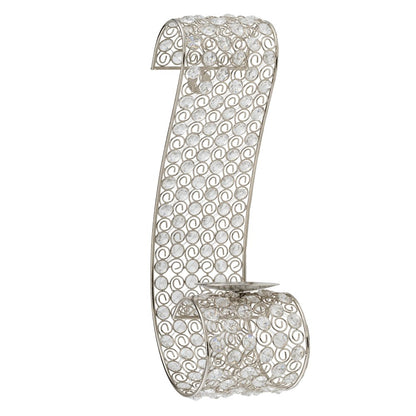 Gold And Faux Crystal Swirling Wall Sconce