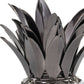 11" Silver Nickel Decorative Pineapple Tabletop Sculpture