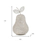 10" Silver and Faux Crystal Decorative Pear Tabletop Sculpture