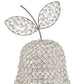 10" Silver and Faux Crystal Decorative Pear Tabletop Sculpture