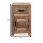 26" Brown Solid Wood Square End Table With Drawer