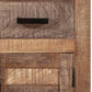 26" Brown Solid Wood Square End Table With Drawer
