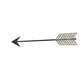 Burnished Dark Brown And Gold Tone Metal Arrow Wall Decor