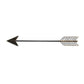Burnished Dark Brown And Gold Tone Metal Arrow Wall Decor