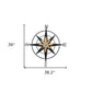 39" Black Rustic Compass Metal Wall Decor