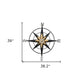 39" Black Rustic Compass Metal Wall Decor